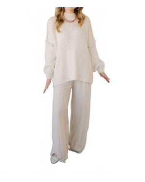 Scandal Italy Free Silk Pant - White