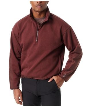 BASS OUTDOOR Sweatshirt Cotton Blend Convertible Hood -Zip Mac19 - Red