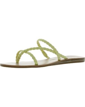 Dolce Vita Dexla Strappy Flat Slide Sandals - Green