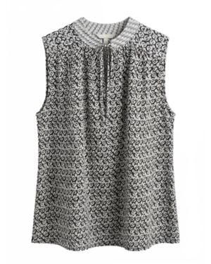 Elan Sleeveless Flowy Blouse - Gray