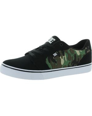 Dc Anvil Contrast Trim Low Top Skate Shoes - Black
