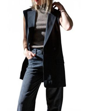 Lisa Yang Freya Turtleneck Tank Top - Black