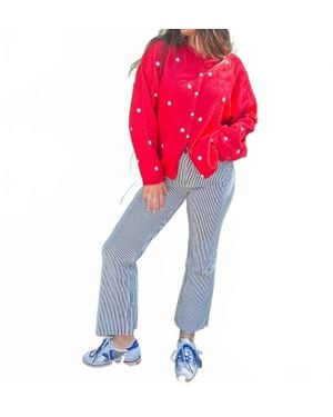 Kut From The Kloth Kelsey High Rise Ankle Flare Jeans - Red