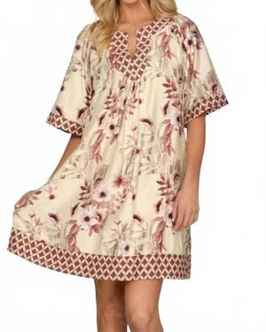 She + Sky Bell Sleeve Mini Dress - Multicolor