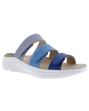 Drew Sawyer Faux Leather Sandals - Blue