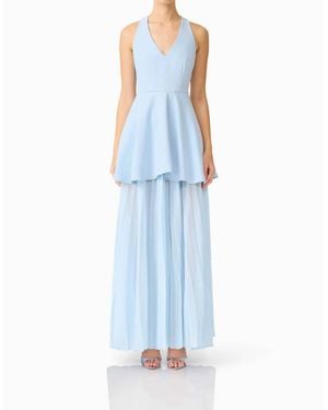 Elliatt Anaya V Neck Maxi Dress - Blue