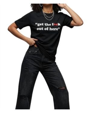 DSquared² Gtfo Slogan T-Shirt - Black