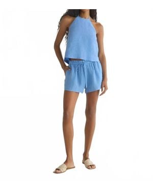 Bella Dahl Pull-On Dolphin Short With Tie - Blue