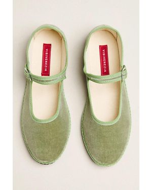 Vibi Venezia Mary Jane Flats - Green