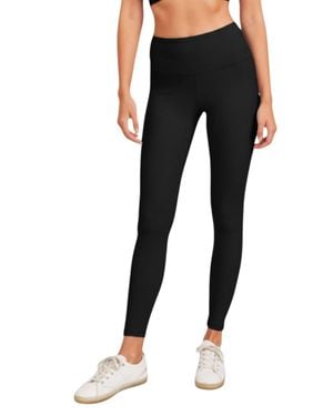 Mono B Ribbed Lycra Leggings - Black