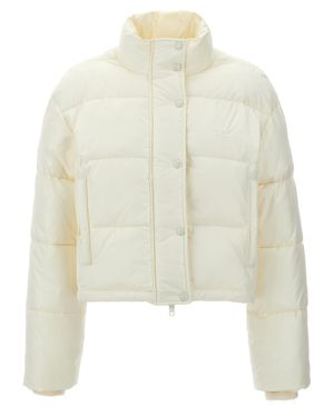 Courreges Polyester Full-Length Jacket - White