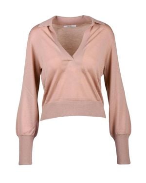 Kangra Short Polo Sweater - Pink