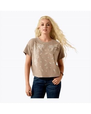 Ariat Paisley Boxy Crop T-Shirt - Natural