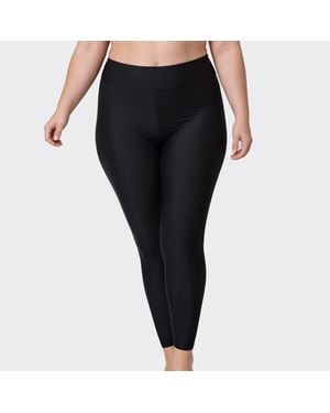 Calypsa Plus Long Swim Leggings - Black