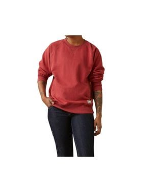 Ariat Rebar Workman Washed Sweatshirt - Red