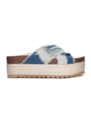 Chinese Laundry Plays Crochet Sandals - Blue
