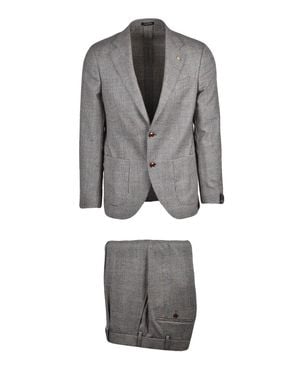 Sartoria Latorre Wool Checked Suit - Gray