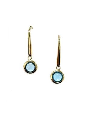 AAMIAA Color Candy Collection Earrings With 5Mm Round Topaz - Blue