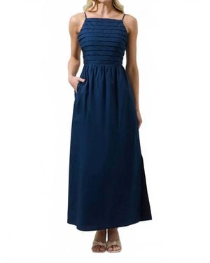 Sugarlips Joyce Pleated Maxi Dress - Blue