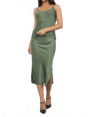 Lamade Dorit Silky Slip Skirt - Green