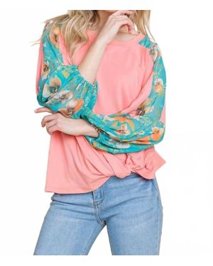 Emerald Collection Blush Twist Fashion Top - Gray