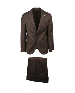 L.B.M. 1911 Unlined Tailored Wool-Blend Suit - Black