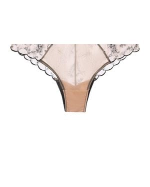Amour D'agnette The Kim Embroidery Cheeky Bottoms - Black