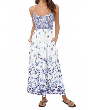 Greylin Weldon Grove Smocked Midi Dress - Blue