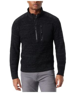 BASS OUTDOOR Sweater Long Sleeve Mock Neck Pullover Mac209 - Black