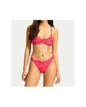 Seafolly Set Sail Cross Back Bralette - Pink