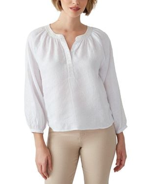 J.McLaughlin Chandra Linen Blouse - White