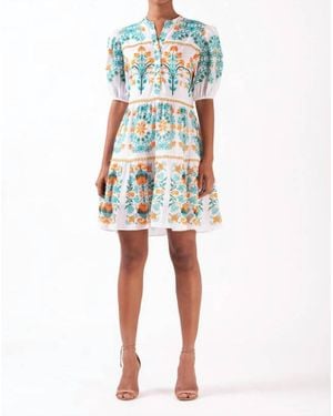 CELINA MOON Sahar Mini Dress - Blue