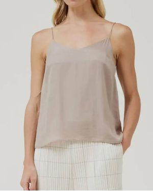 GRADE & GATHER Essential Satin Cami - Gray