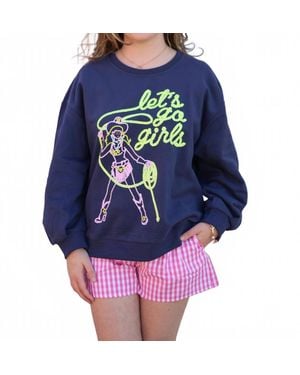Queen Of Sparkles Let's Go Girls Sweatshirt - Purple