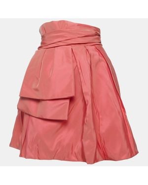 Zuhair Murad Zubair Murad Satin Bow Detail Mini Skirt - Red