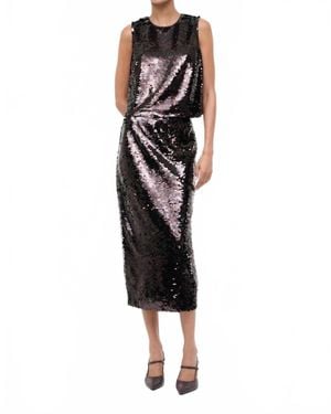 STAUD Ciara Midi Skirt - Black