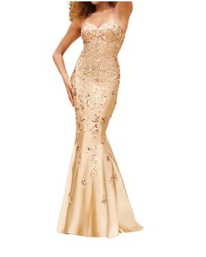 Faviana Strapless Sweetheart Gown - Metallic