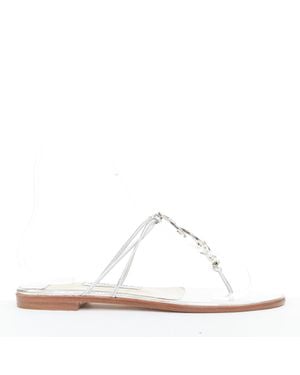 Jimmy Choo Leather Strap Sandals - White