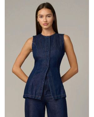 Joe's Jeans The Seamed Sleeveless Tunic Top - Blue