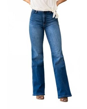 Kancan Misty Ultra High Rise Wide Flare Jeans - Blue