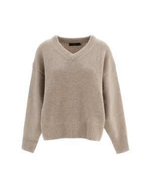 arch4 Estelle Chunky-Knit V-Neck Cashmere Sweater - Natural