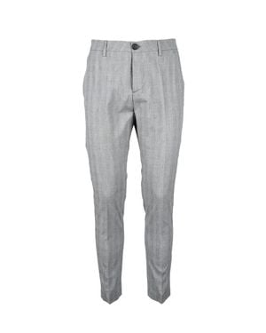 Aglini Cotton Stretch Pants - Gray
