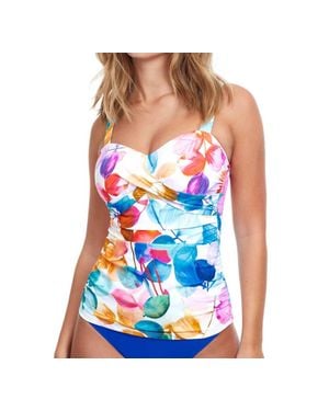 Gottex Underwire D-Cup Tankini Top - Blue
