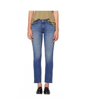 Black Orchid Bardot Straight Fray Jean - Blue