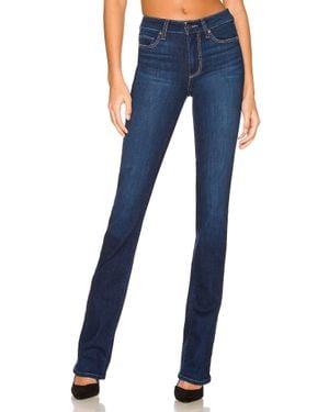 PAIGE High Rise Manhattan Slim Boot Cut Jeans - Blue