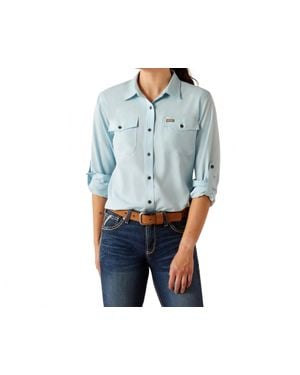 Ariat Rebar Venttek Durastretch Long Sleeve Shirt - Blue