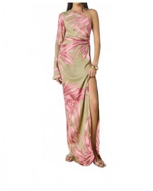 Rococo Sand Fawn One Shoulder Maxi Dress - White