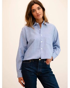 MILLE Gia Button Down Top - Blue
