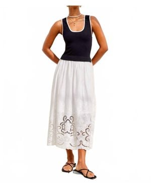 Fifteen Twenty Alicia Contrast Midi Dress - Blue