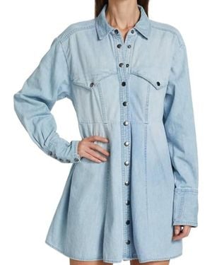 Free People Sammi Denim Mini Dress - Blue